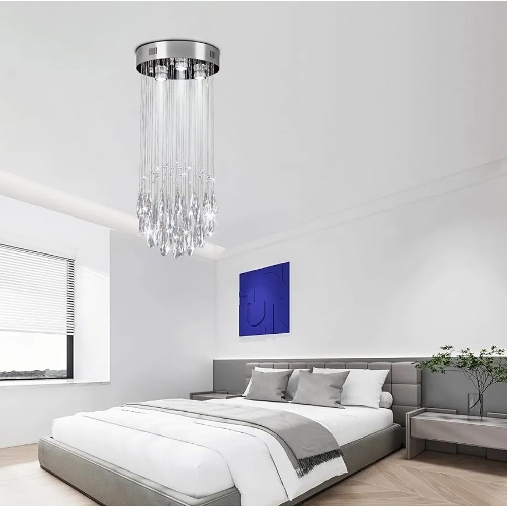 Modern Crystal Chandelier Dining Room Modern Lighting Ceiling Light Fixture - Picture 5 of 6